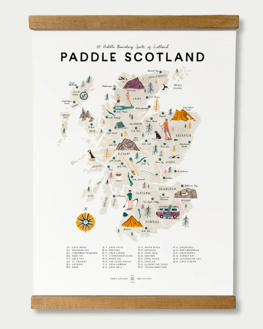 Paddle Scotland A3 Print-Oldfield Design Co-My Beautiful Caravan