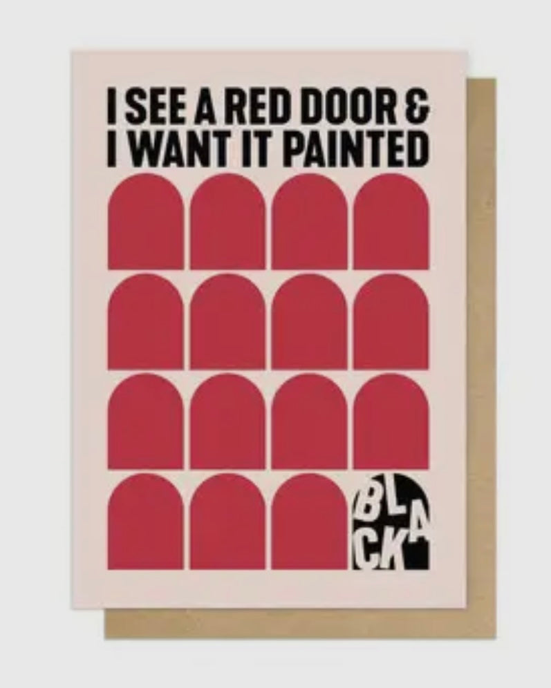 Paint It Black Card-East End Prints-My Beautiful Caravan