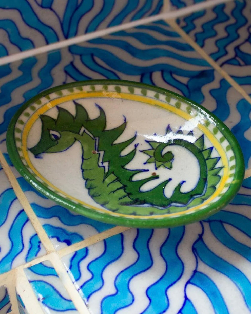 Painted Seahorse Soap Dish-Aarven-My Beautiful Caravan