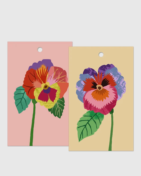 Pansies Gift Tags-Brie Harrison-My Beautiful Caravan