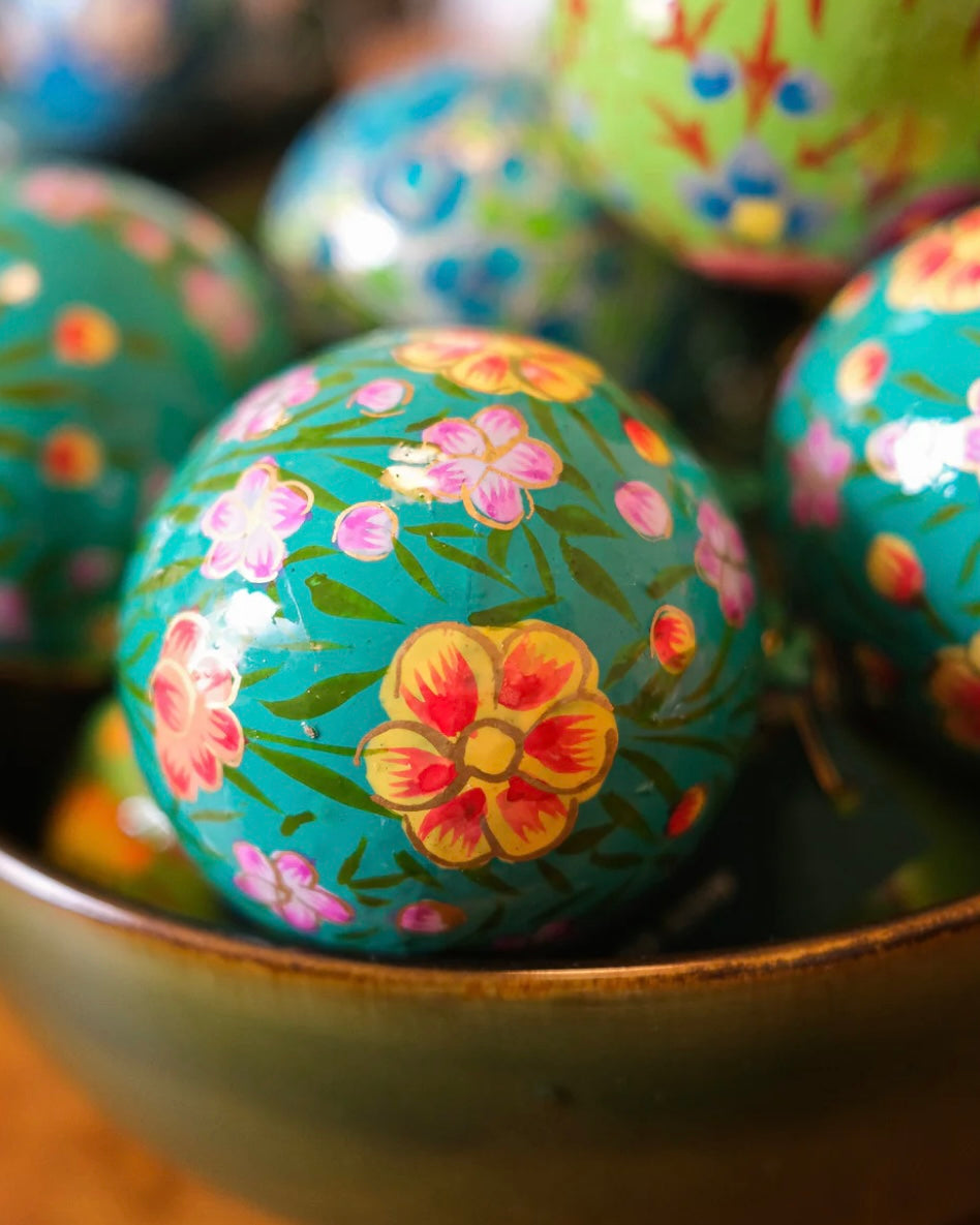 Paper Ball Floral Bauble/Ornament-East End Press-My Beautiful Caravan