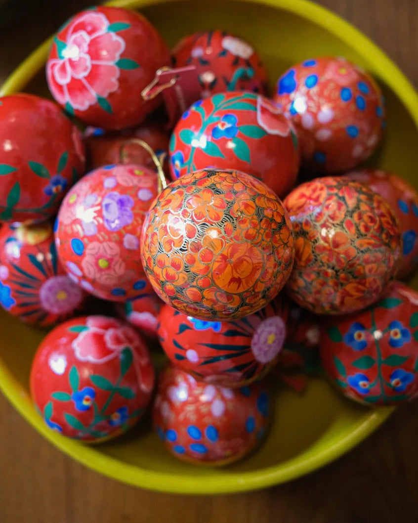 Paper Ball Floral Bauble/Ornament-East End Press-My Beautiful Caravan