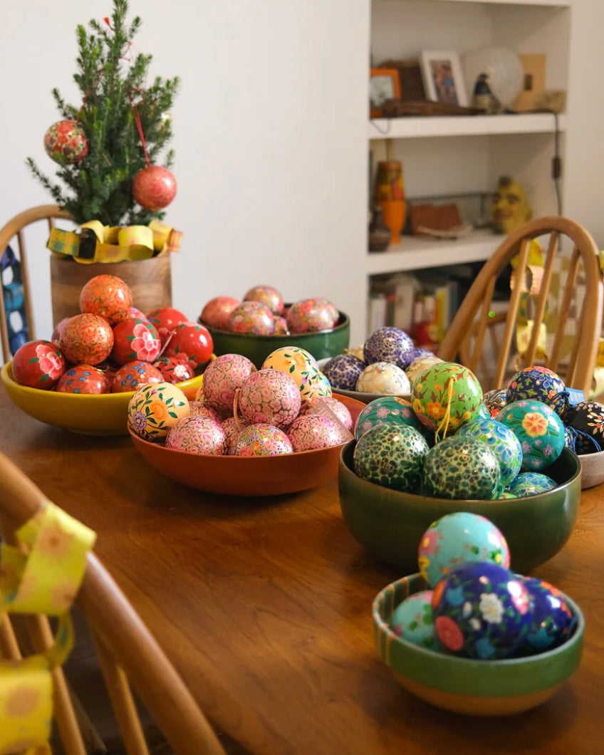 Paper Ball Floral Bauble/Ornament-East End Press-My Beautiful Caravan