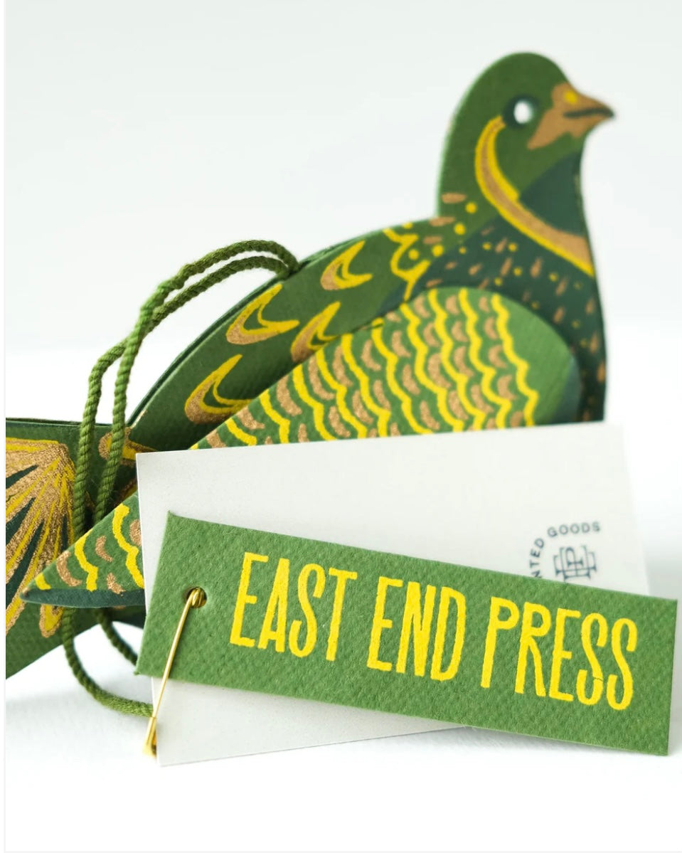 Partridge Festive Ornament-East End Press-My Beautiful Caravan