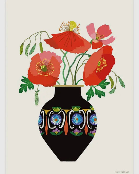 Poppies A3 Print-Brie Harrison-My Beautiful Caravan
