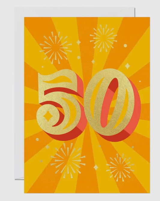 Psychedelic 50th Birthday Card-Ricicle Cards-My Beautiful Caravan