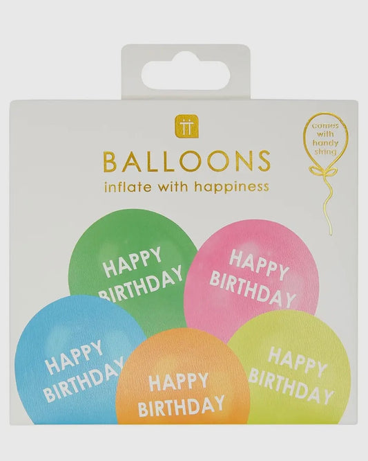 Rainbow Balloons Printed with Happy Birthday-Talking Tables-My Beautiful Caravan