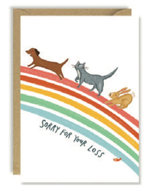 Rainbow Bridge / Sorry For Your Loss Card-Joy Nevada-My Beautiful Caravan