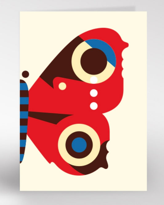 Red Butterfly Card-Dicky Bird-My Beautiful Caravan