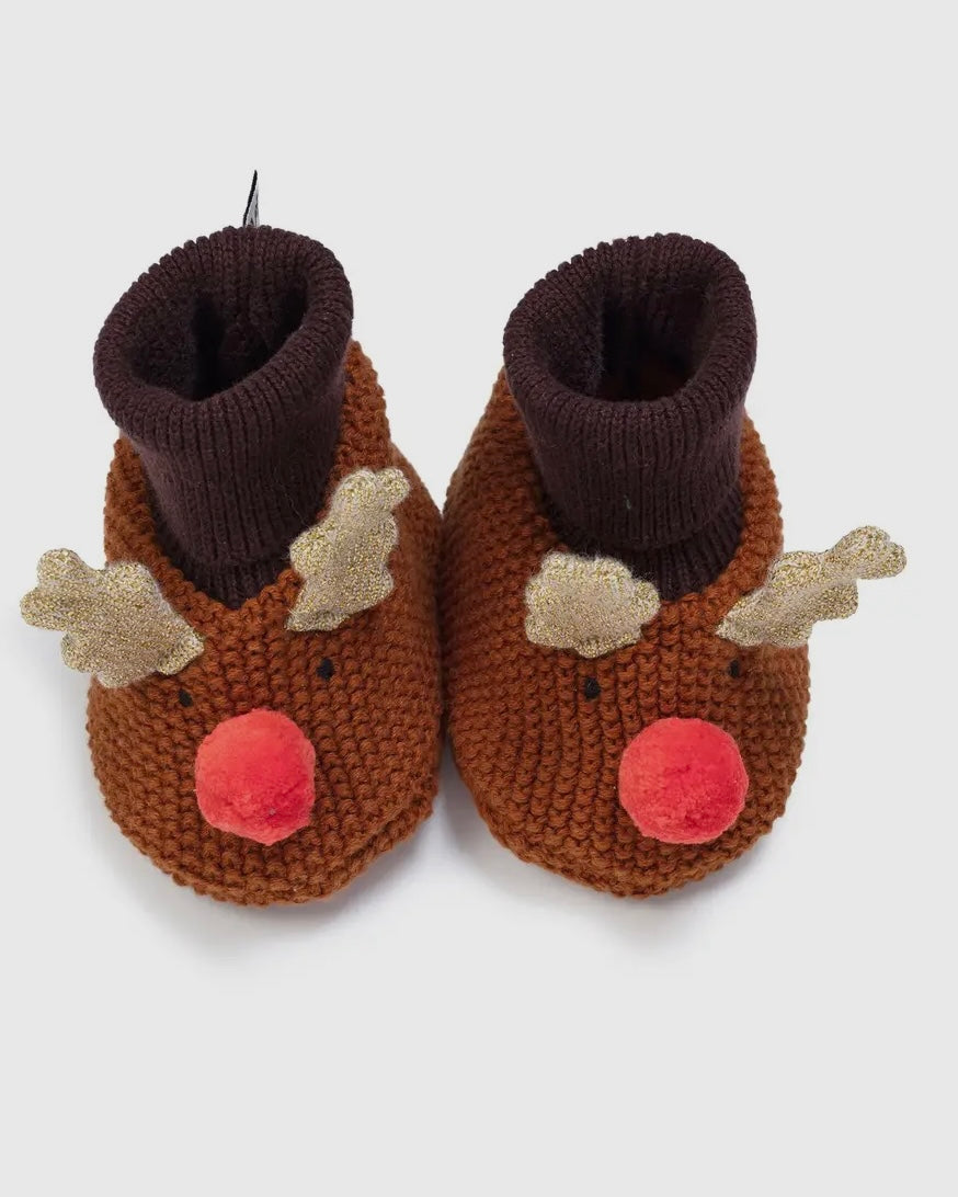 Reindeer Baby Slippers-Sophie Home-My Beautiful Caravan