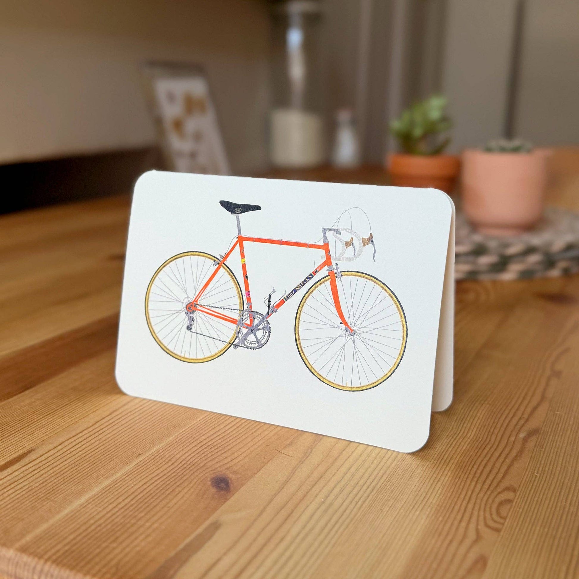 Retro Bicycle Greetings Card-Oldfield Design Co-My Beautiful Caravan