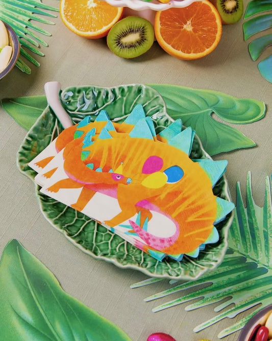 Shaped Dinosaur Napkins-Talking Tables-My Beautiful Caravan