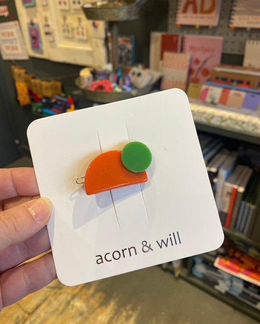 Shapes Hair Clip-Acorn & Will-My Beautiful Caravan