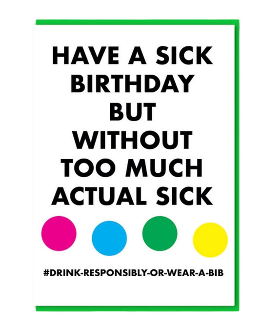 Sick Birthday Card-Objectables-My Beautiful Caravan