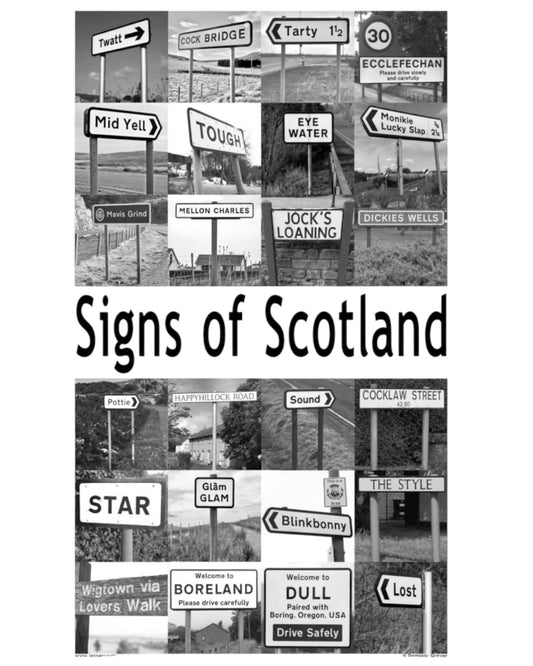 Signs Of Scotland Teatowel-Lesser Spotted Images-My Beautiful Caravan