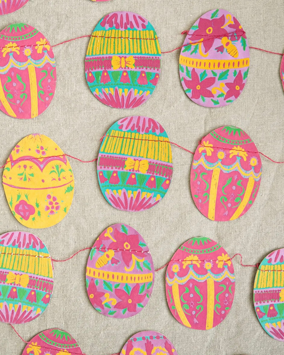 Small Easter Eggs Paper Garland-East End Press-My Beautiful Caravan