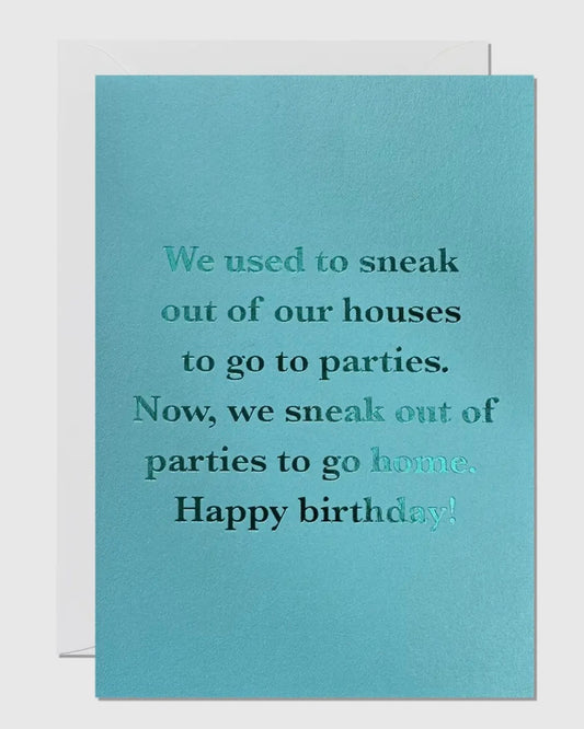 Sneaking Out Birthday Card-Ricicle Cards-My Beautiful Caravan