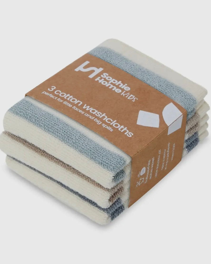Striped Terry Wash Cloths-Sophie Home-My Beautiful Caravan