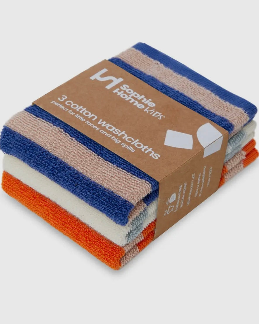 Striped Terry Wash Cloths-Sophie Home-My Beautiful Caravan