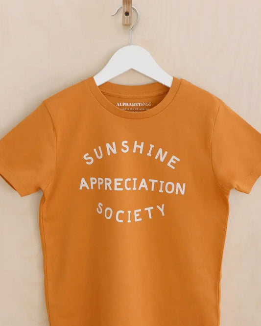 Sunshine Appreciation Society Kids TShirt-Alphabet Bags-My Beautiful Caravan