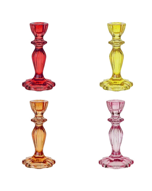 Tall Glass Candlestick-Talking Tables-My Beautiful Caravan