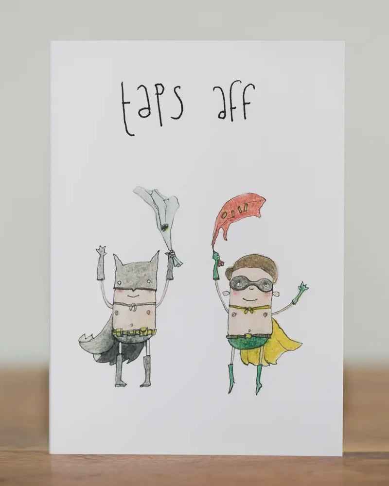 Taps Aff Batman & Robin Card-The Grey Earl-My Beautiful Caravan