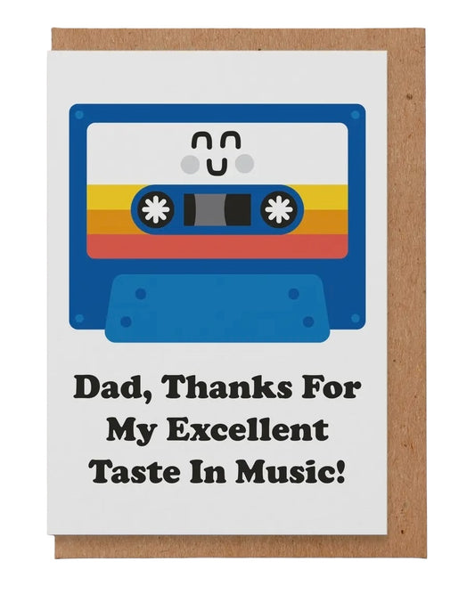 Taste In Music Fathers Day Card-Studio Boketto-My Beautiful Caravan