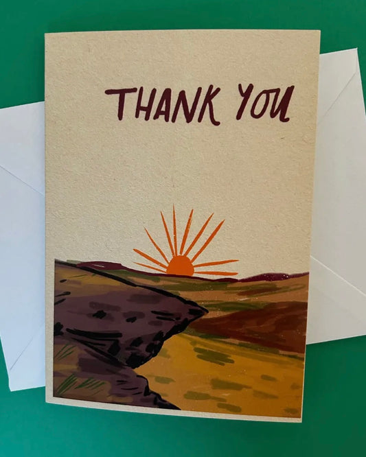 Thank You Hill Card-Dick Vincent Illustrations-My Beautiful Caravan