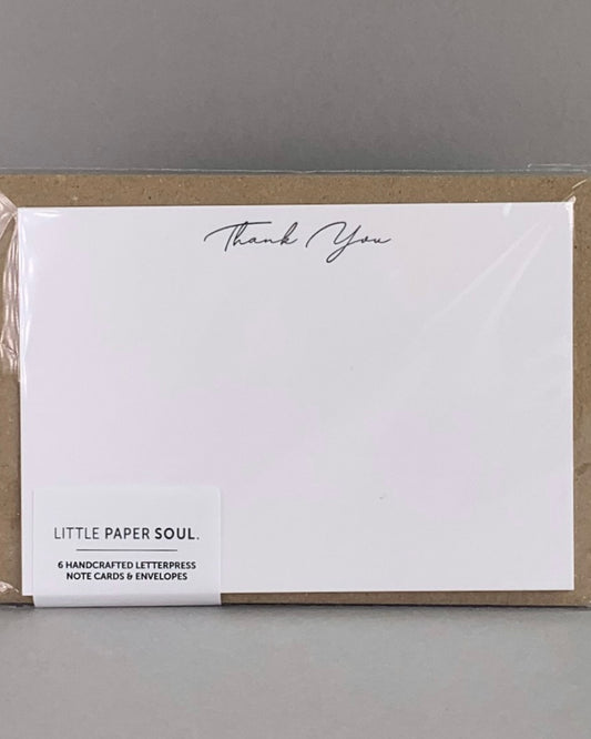 Thank You Letterpress Note Cards-Little Paper Soul-My Beautiful Caravan