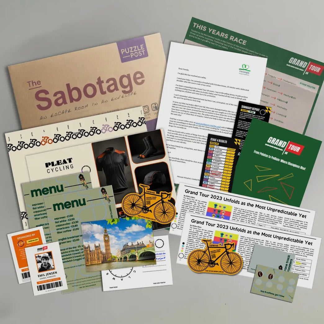 ‘The Sabotage’ Escape Room In An Envelope-Puzzle Post-My Beautiful Caravan