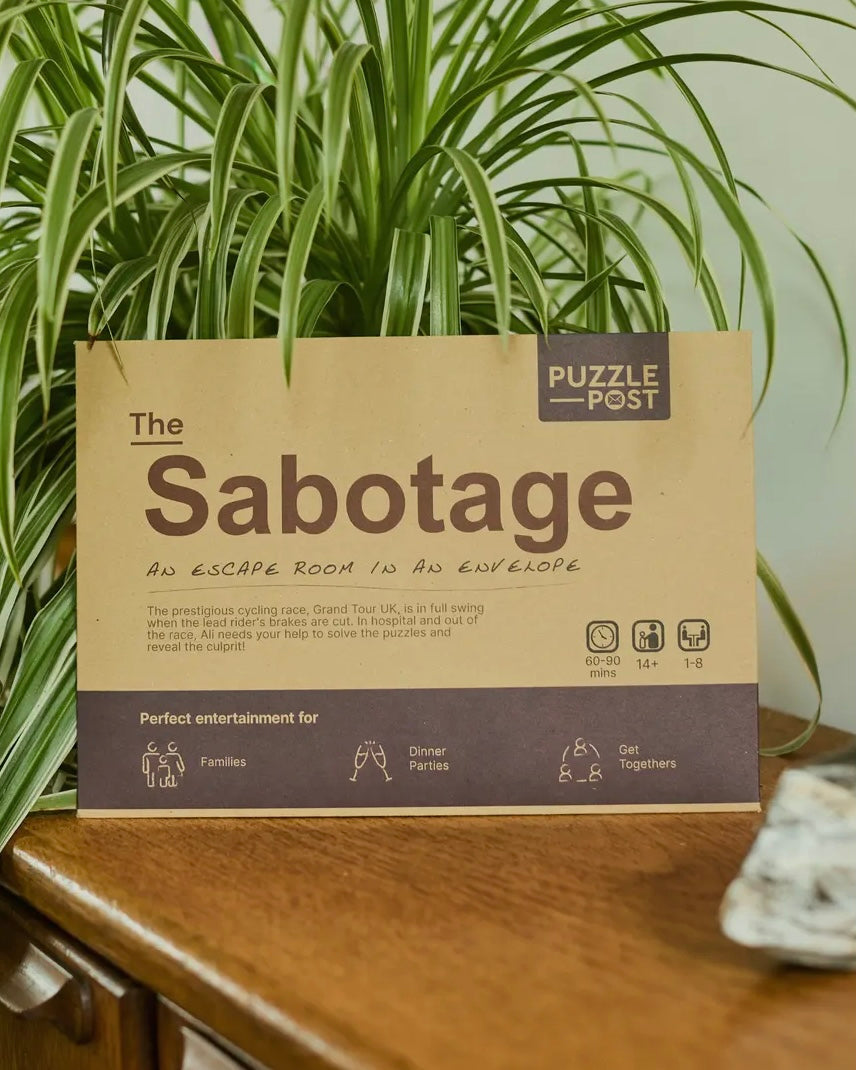 ‘The Sabotage’ Escape Room In An Envelope-Puzzle Post-My Beautiful Caravan
