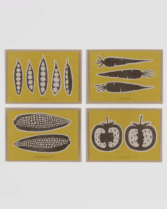 Vegan Veg Recipe Notecards (x4)-Studio Wald-My Beautiful Caravan