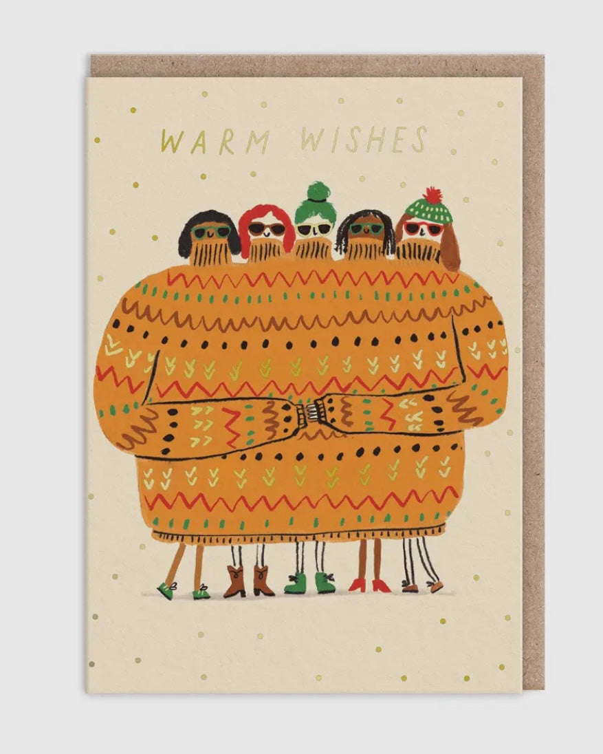 Warm Wishes Jumper Christmas Card-Ohh Deer-My Beautiful Caravan