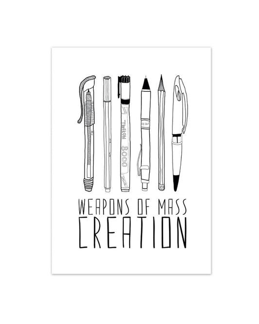 Weapons Of Mass Creation Postcard-East End Prints-My Beautiful Caravan