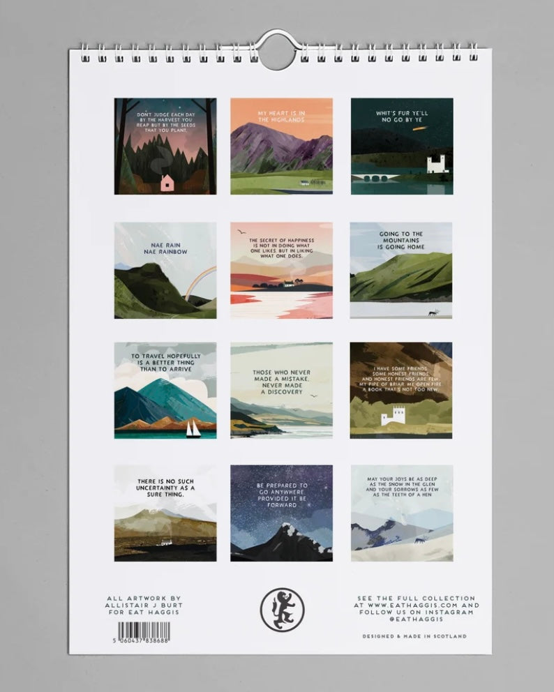 Whits Fur Ye 2025 Calendar-Eat Haggis-My Beautiful Caravan