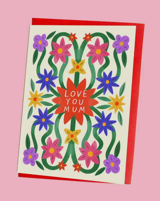 Wild Garden Love You Mum Card-Kitty Kenda-My Beautiful Caravan