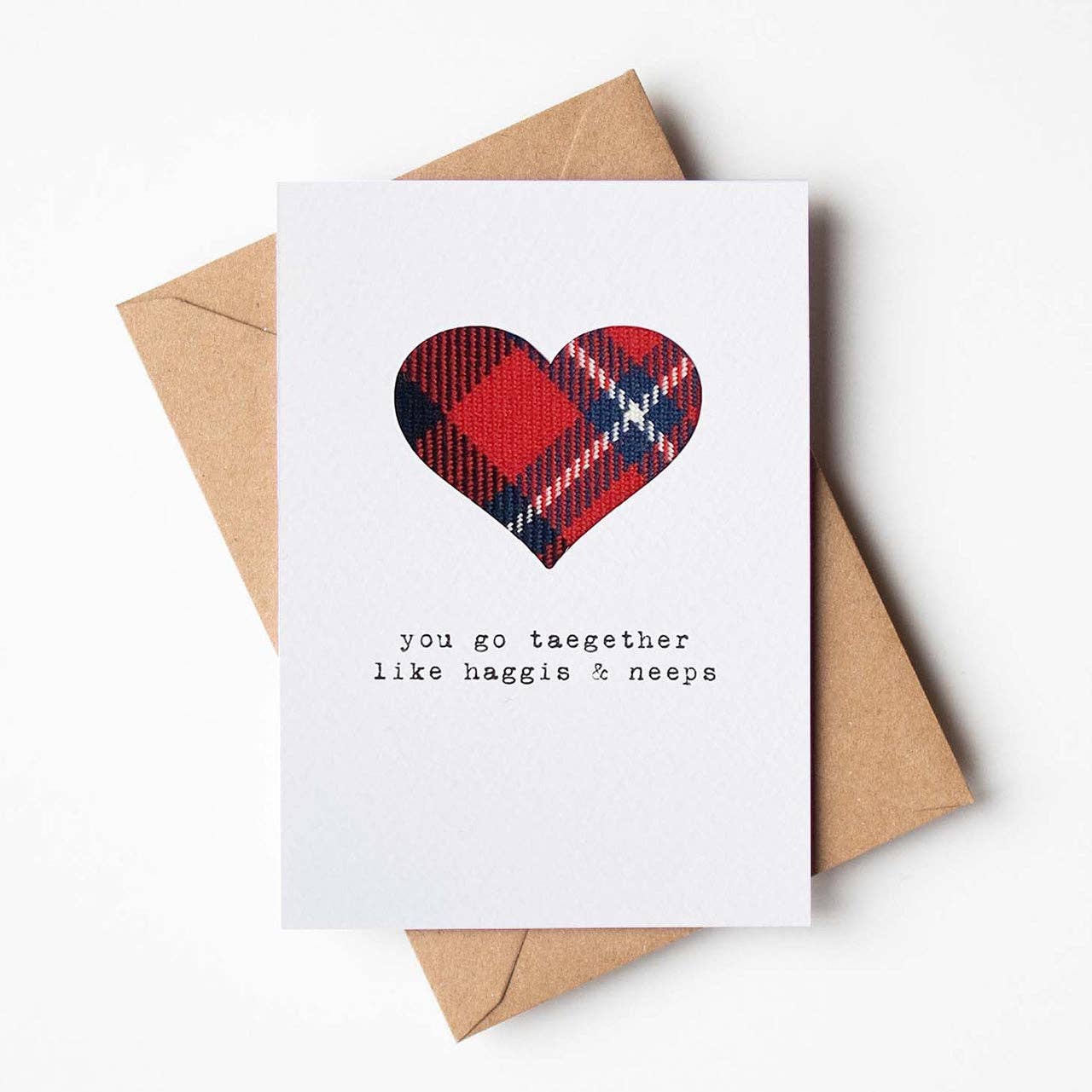 You Go Taegether Scottish Greeting Card with Real Tartan-Hiya Pal-My Beautiful Caravan