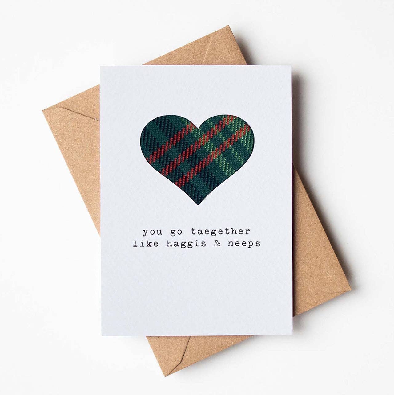 You Go Taegether Scottish Greeting Card with Real Tartan-Hiya Pal-My Beautiful Caravan