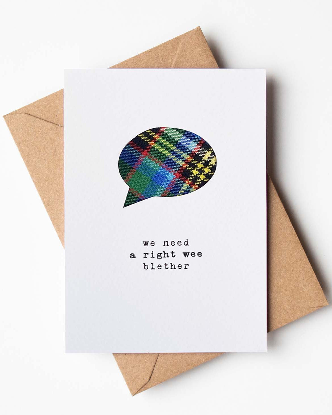 We Need A Right Wee Blether Card