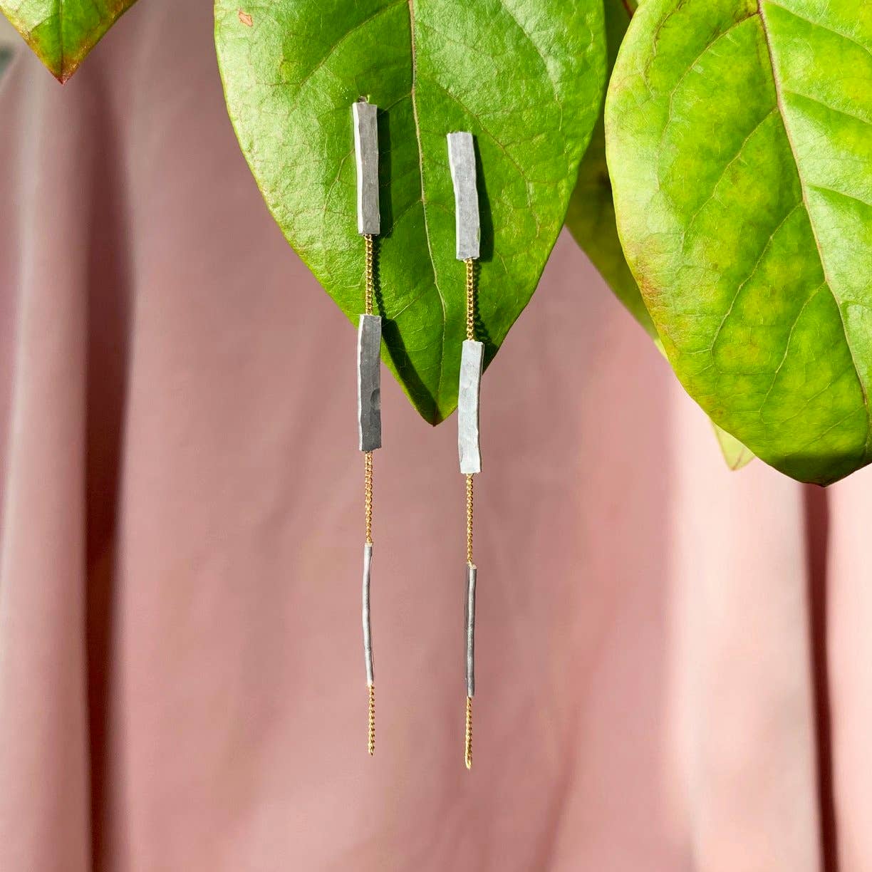 Simple Mixed Metal Earrings
