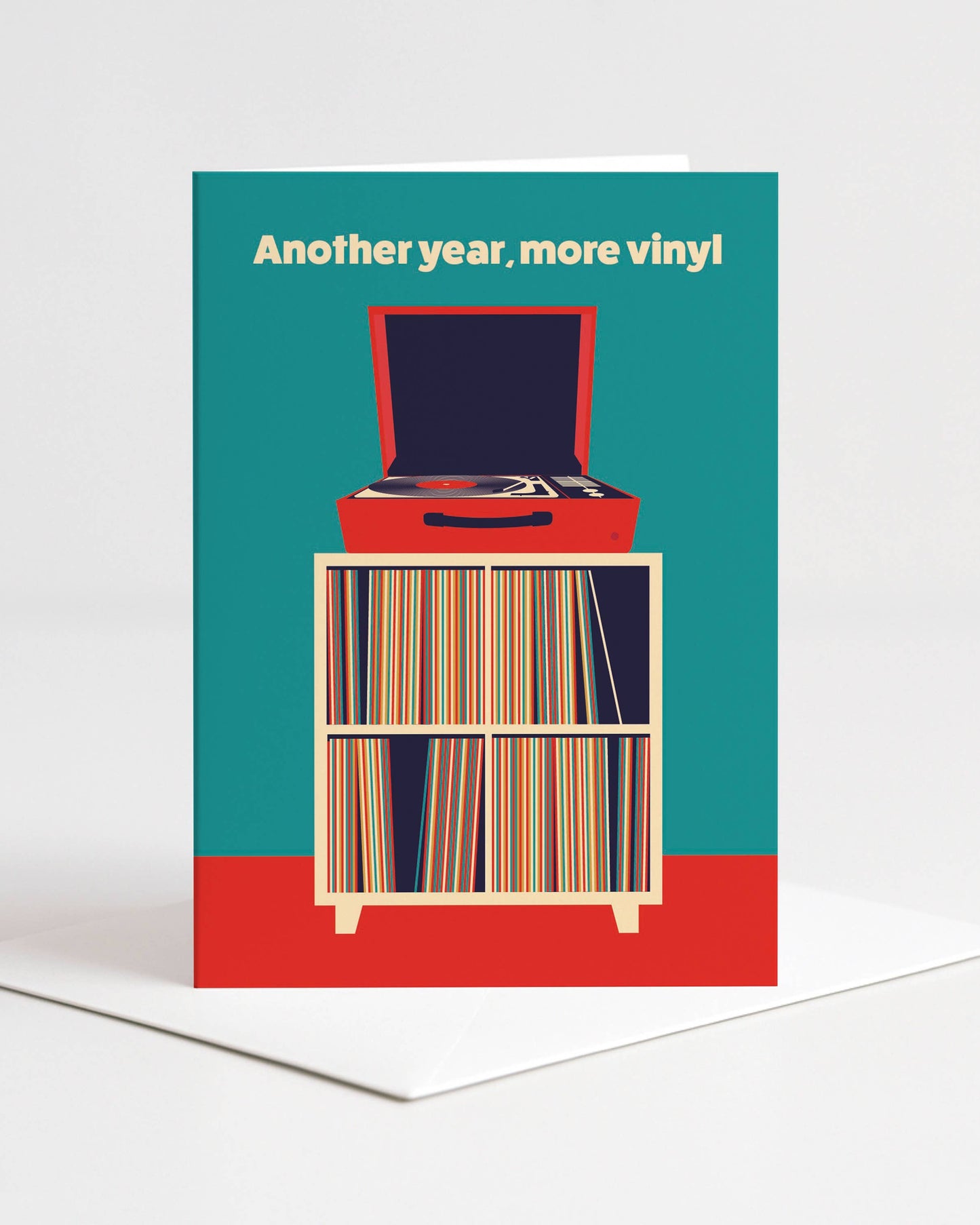 Retro Vinyl Turntable Birthday Card