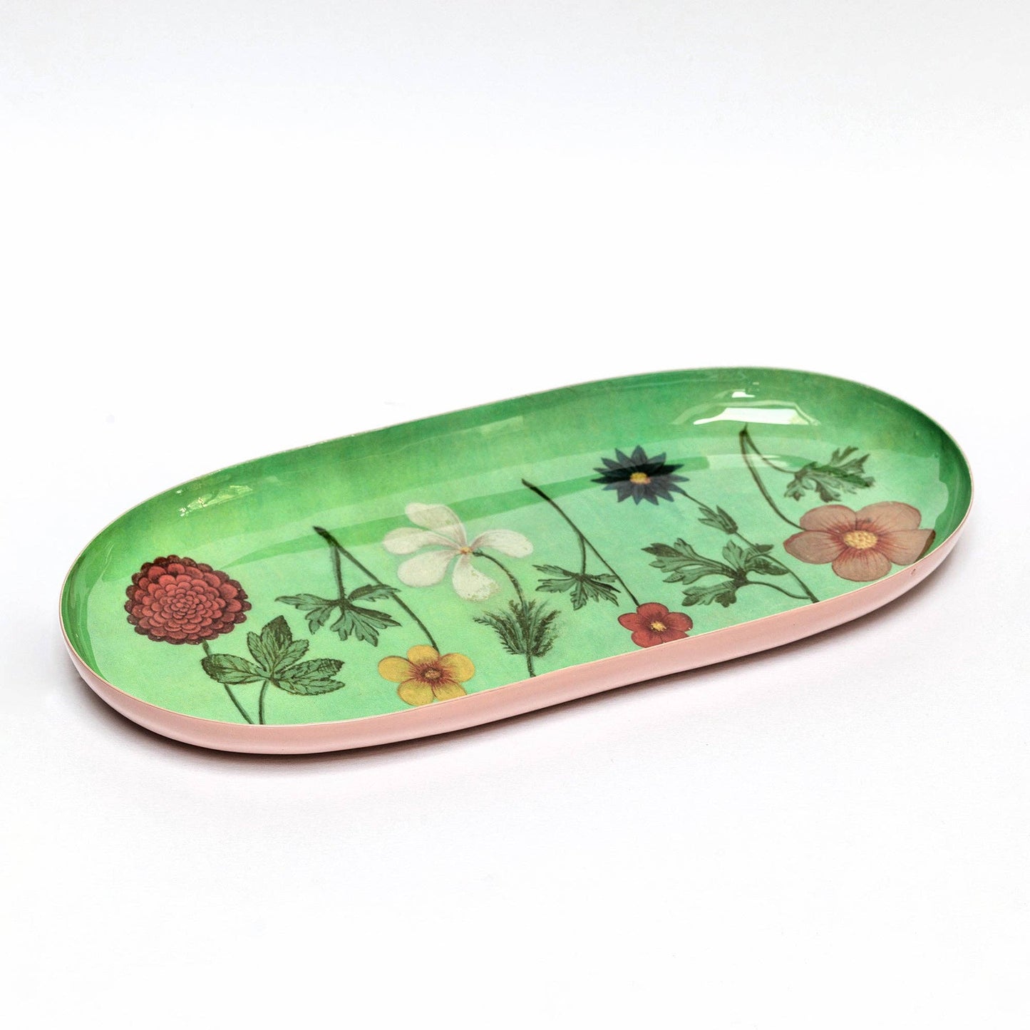 Festival Of Flowers Enamel Printed Tray
