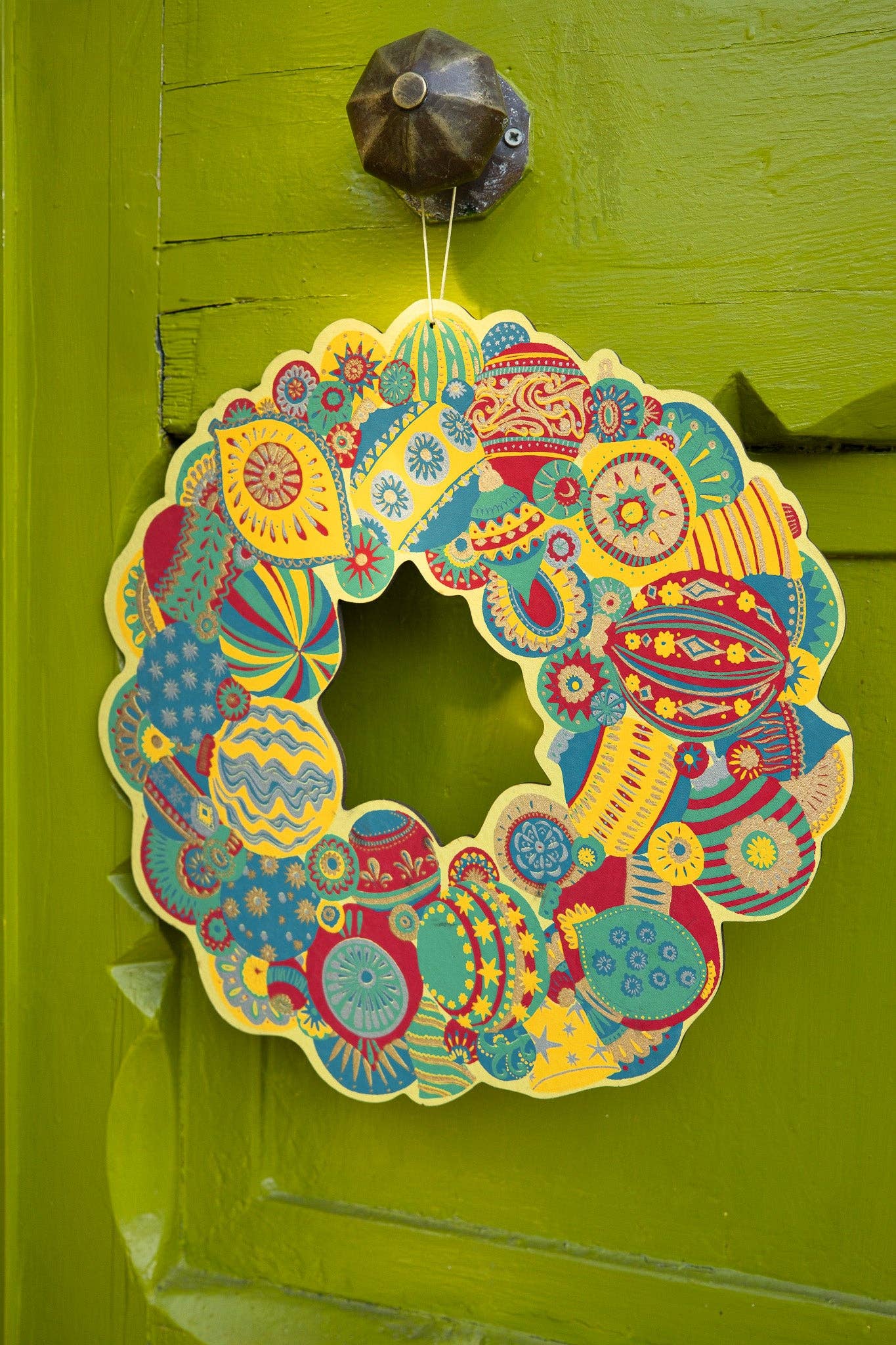 Bauble Cotton Board Wreath