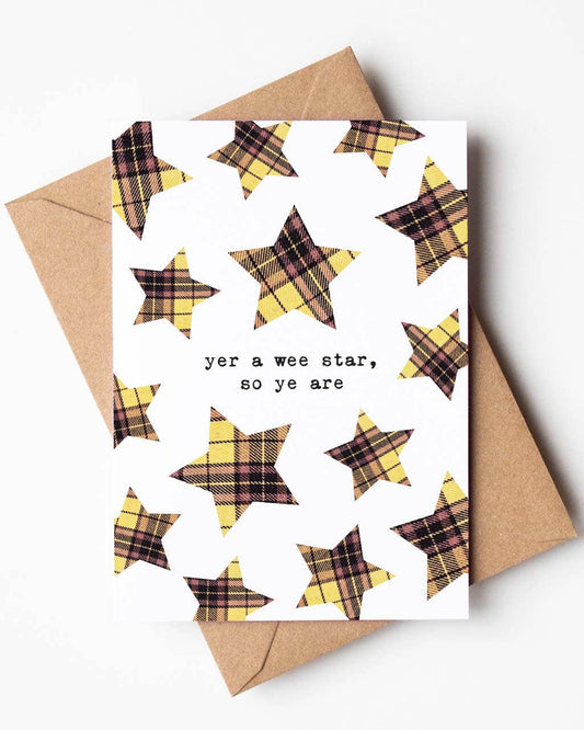 Yer A Star Scottish Card