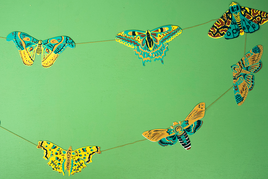Moths Sewn Garland
