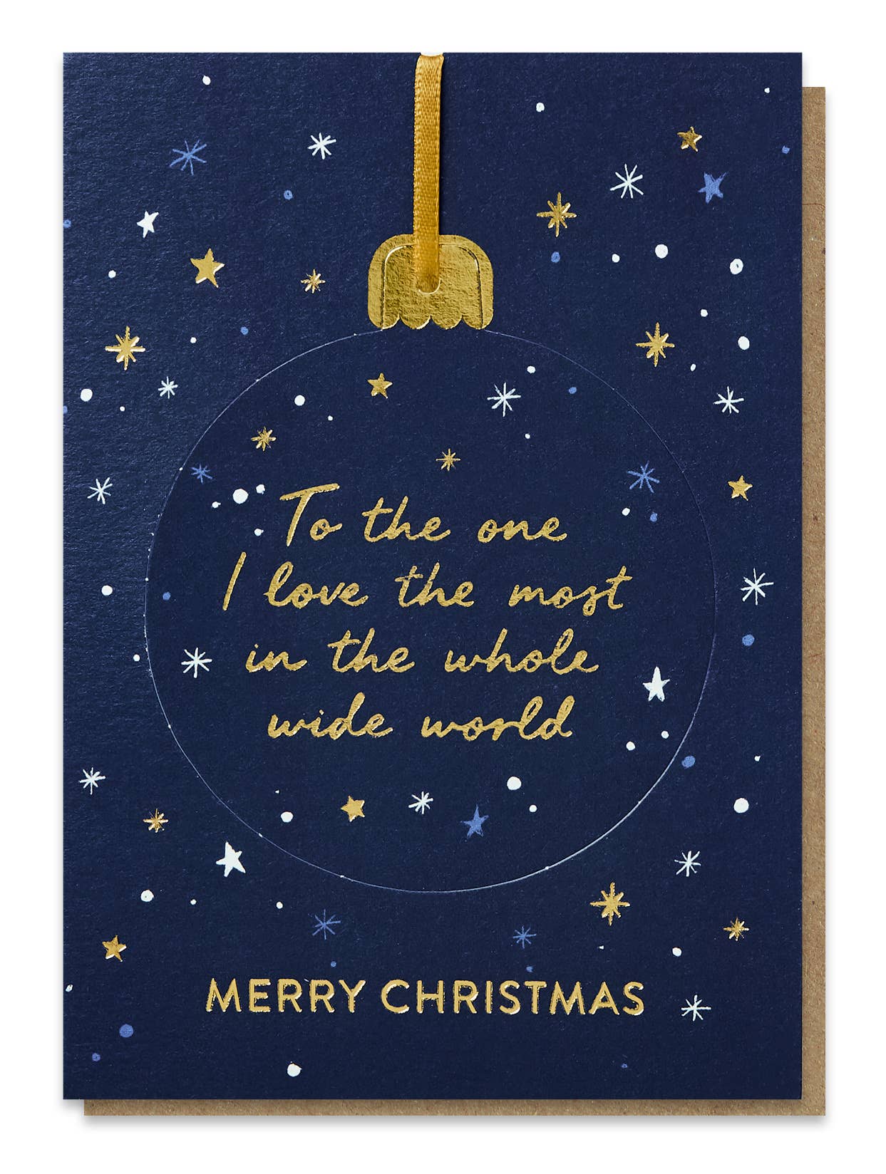 One I Love Pop-out Bauble Christmas Card