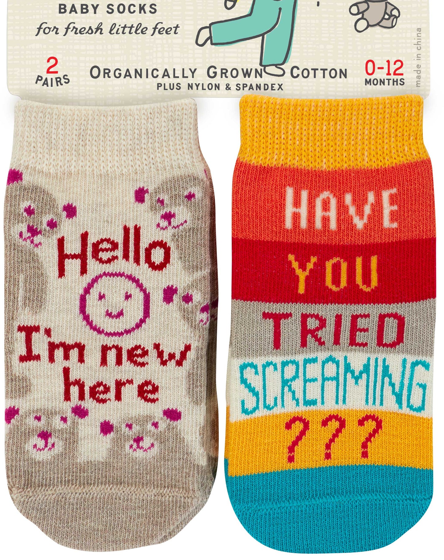 I'm New/Screaming Baby Socks