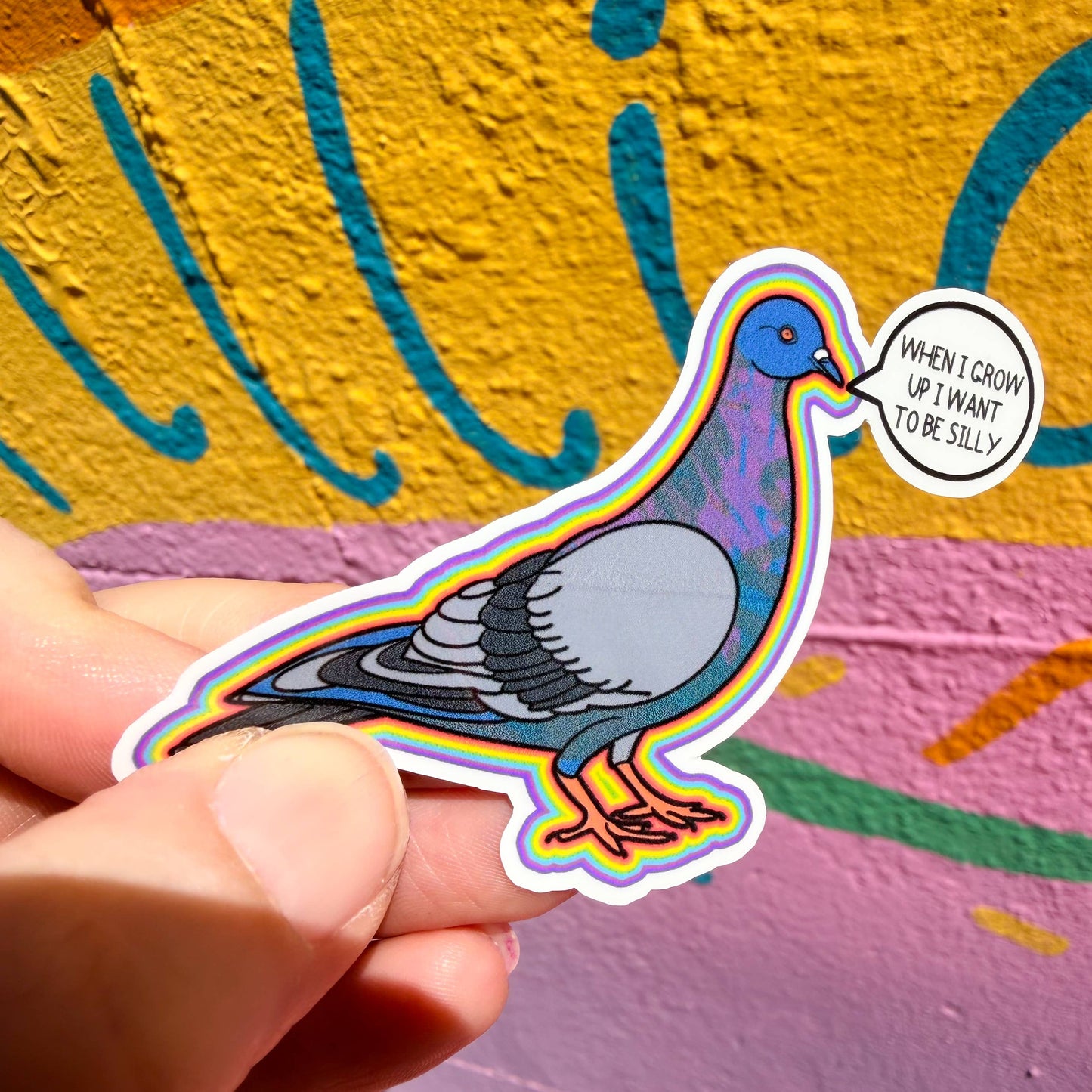 Silly Pigeon Sticker