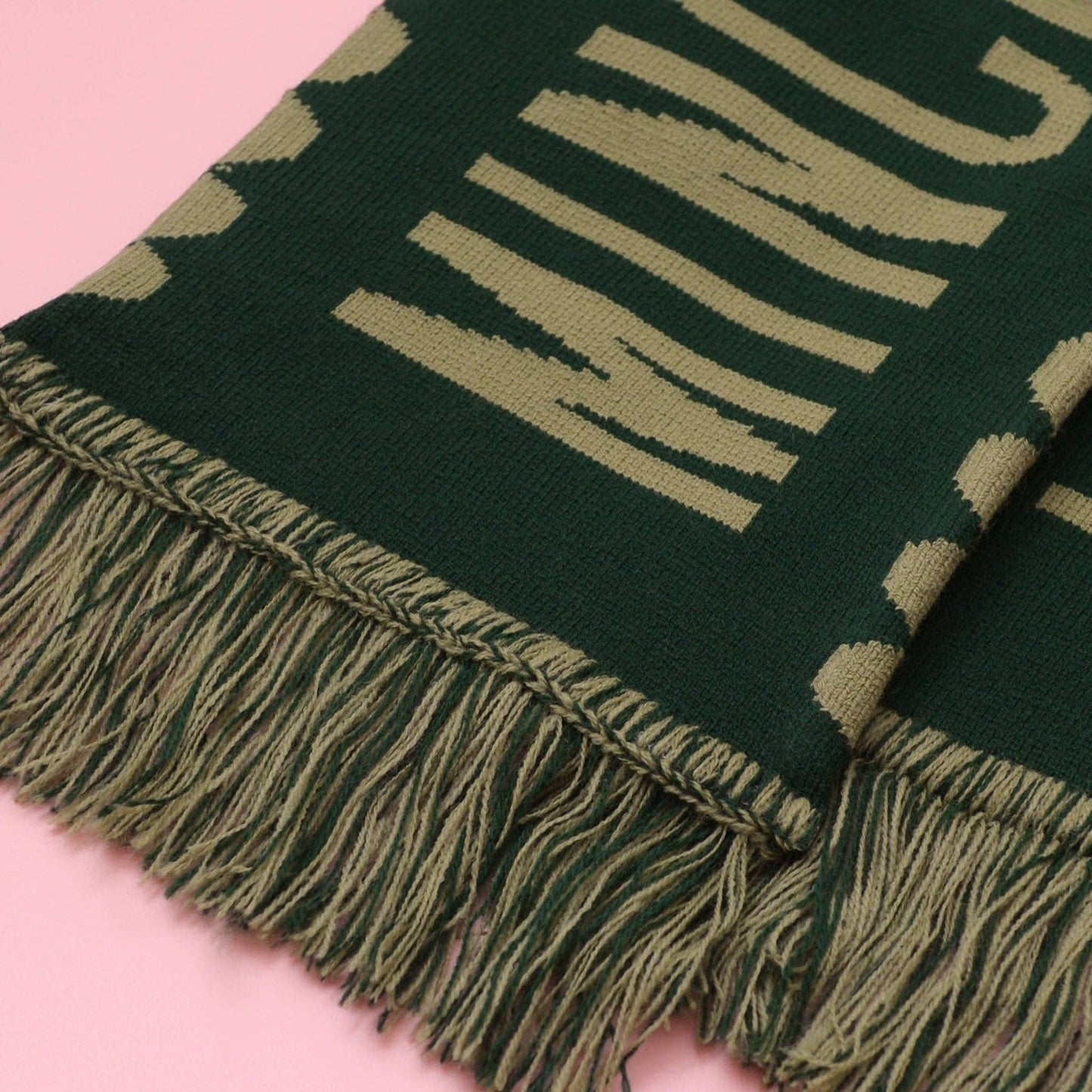 Mince Pie Appreciation Society Pine Knitted Scarf