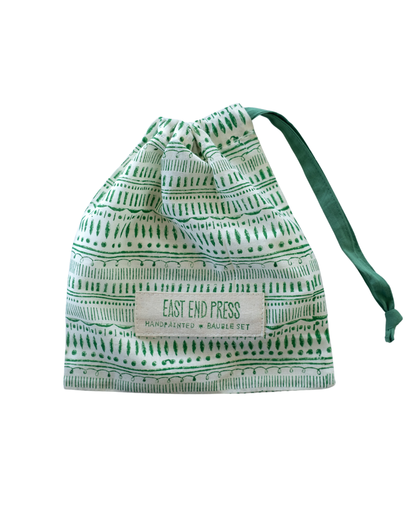 Jolly Green Bauble Bag - Set of Three Paper Baubles